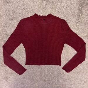 SHEIN Lettuce Trim Solid Crop Tee